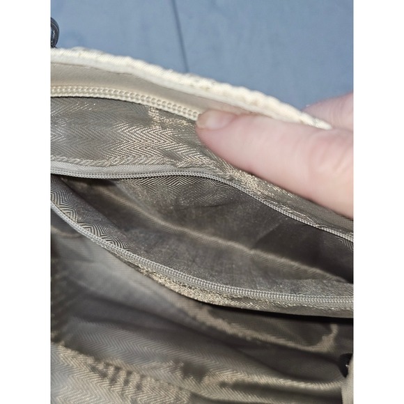 MIKAXQI & BAGS IVORY QUILTED DBL HANDLE SHOULDER WOMEN'S PURSE BAG TOTE 10x10" - Picture 12 of 13